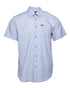 SALTY CREST GREY/BLACK PARTY SHIRT SHORT SLEEVE BUTTON UP  - MENS